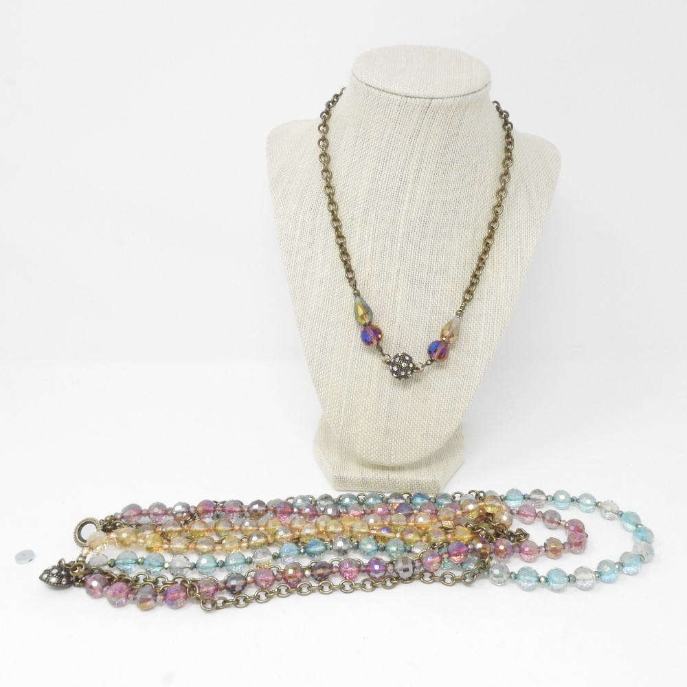 Premier Designs 2 Set Necklaces Gold Layered NWOT